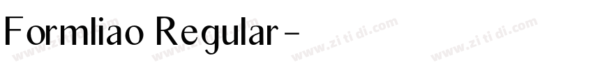Formliao Regular字体转换
